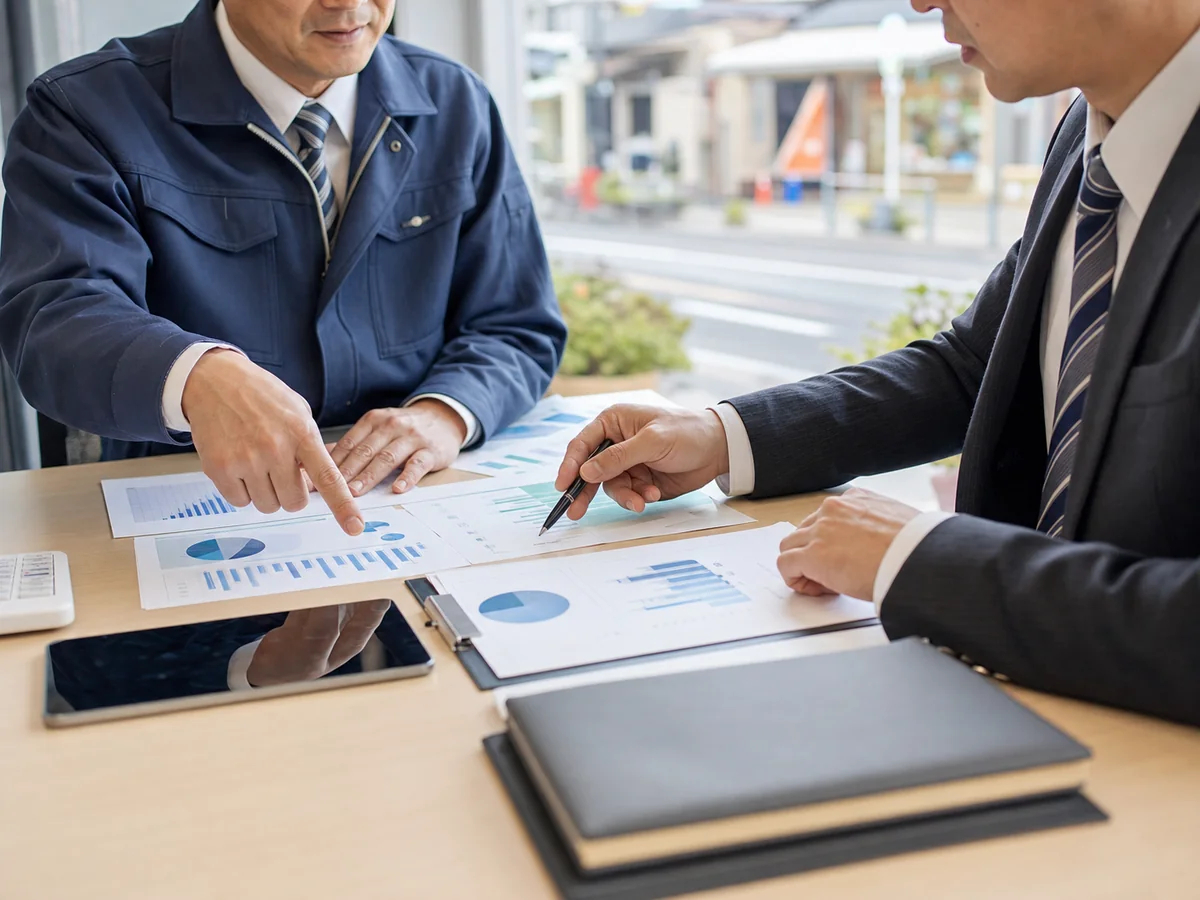 企業価値と譲渡条件を整理する相談風景